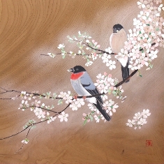 桜に鶯
